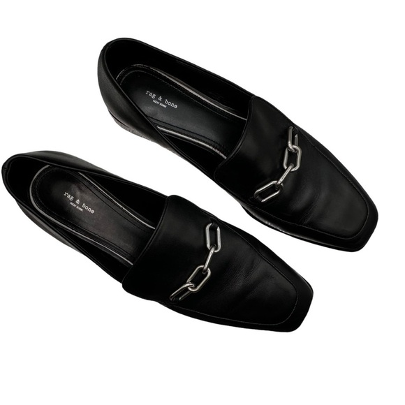 Rag & Bone Black Aslen Chain Loafer Size 41 - Picture 5 of 13